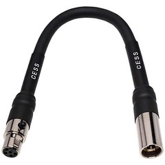 CESS-199 Mini XLR 5-Pin Female to Male Extension Cable 6 Inches Metal Shell w…