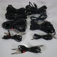 Lot of 9 Variety Set 1/4 XLR 15 Ft, 10 Ft, 5 Ft, Neutrik Microphone Guitar Cable
