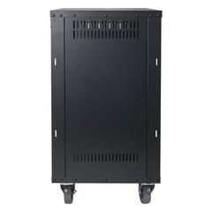 Sound Town 16U Steel Server Rack, w/ Mesh Doors, Locking Casters (STRK-M16UWD)
