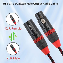 4x Premium XLR 3 Pin Male to Female Microphone Cable Balanced Pro Grade 20FT