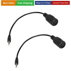 2pcs Type-A MIDI to 3.5mm Adapter, 15cm/6in MIDI Female to TRS 3.5mm Male Bre…