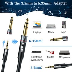 TRS to XLR Male to Male 3.5mm 1/8 Inch Balanced Shielded Audio Cable 8ft