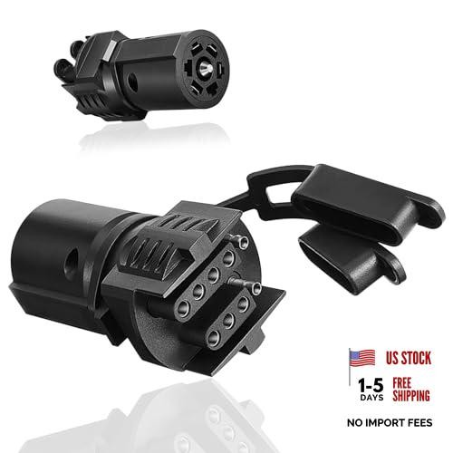1 Pack 7 PIN Car Trailer Tow Connector Replacement, Durable Vehicle Hitch Plug