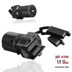 1 Pack 7 PIN Car Trailer Tow Connector Replacement, Durable Vehicle Hitch Plug