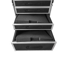 Sound Town 12U Workstation Rack Case w/ 4 Drawers & 2 Tables (STRC-SP12U4DT2)