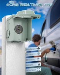 30 Amp RV Power Outlet Box, Nema TT-30R 125V RV 30A TT-30R RV Power Outlet Box
