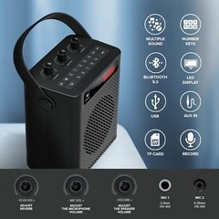 Voice Amplifier Bluetooth 5.3 Wireless Headset Mirophone/Handheld Mic-40W.