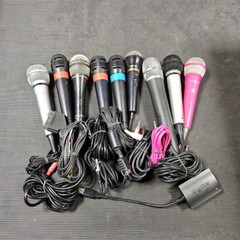 Lot of 9 Used Microphones – Various Models & Brands, Working