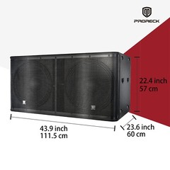 proreck Active Powered Dual 18 inch Subwoofer 5000W P.M.P.O