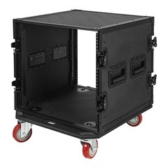 Sound Town Black Series 10U Plywood Rack/Road Case w/ 21” Depth (STRC-B10UW)