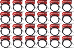 24 Rockville RCGT6.0B 6′ 1/4″ TS to 1/4“ TS Guitar/Instrument Cable
