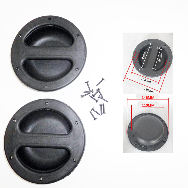 2pcs PP Plastic Replacement Recessed Handle For Guitar Cabinet Speaker + Screws