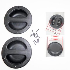 2pcs PP Plastic Replacement Recessed Handle For Guitar Cabinet Speaker + Screws