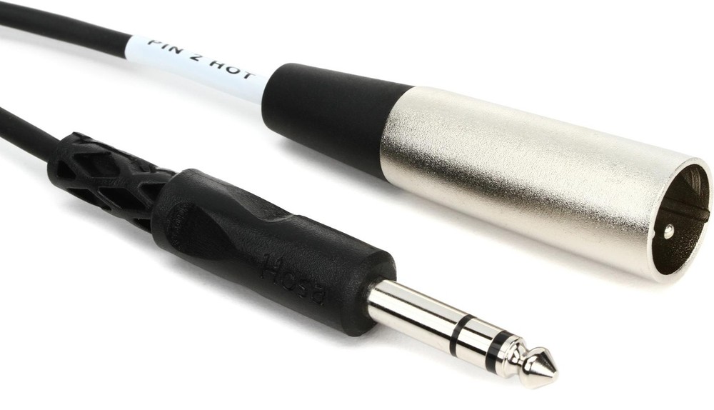 Hosa STX-120M Balanced Interconnect, 1/4 in TRS to XLR3M, 20 ft
