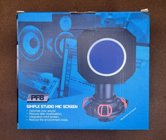 Microphone Shield Foam Wind Screen, PF8, Black/Blue