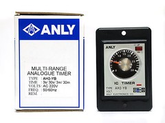 1pc Industrial Timer Flush Mounting Multi-Range AH2-YB 3S-30M AC110V ANLY Taiwan