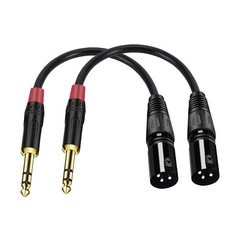 (2PACK/6inch) XLR to 1/4 TRS Stereo Adapter,XLR Male Inch 6inch