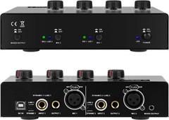 Microphone Preamp Mic Booster 4 Input Max 25db DI Box with 48V Phantom Power …