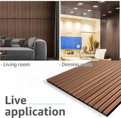2 Eco-Friendly Walnut Acoustic Panels – 3D Sound Insulation Design, 47.2″x23.6″