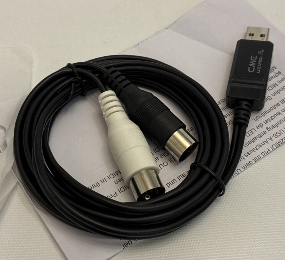 USB MIDI Cable 6.5ft – High-Speed Plug Play Interface for Instruments