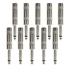 20Pcs 1/4 MONO TS Heavy Duty Male Audio Speaker Guitar Cable Connector Plug Jack