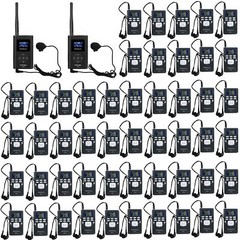 Wireless Assisted Listening Tour Guide System 2 Transmitter 50 Receivers Church