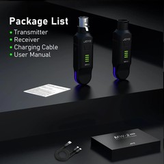 2.4GHz Wireless Microphone System – 4-Channel Transmitter & Receiver for Prof…