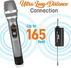 Pyle PDWMU114 UHF Wireless Microphone System Kit – Black (Used)