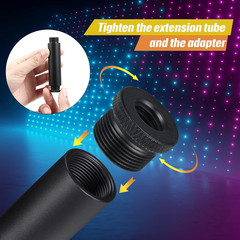 4 Pieces Mic Stand Extension Tube 5/8 Inch Microphone Extension Pipe Aluminium A