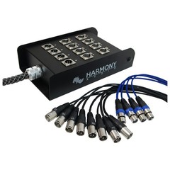 Harmony Audio HA-SB1250 XLR Snake Cable 12 Channel – 50 Feet (8 Send, 4 Returns)