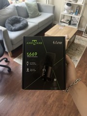 FIFINE K669 USB Condenser Microphone for Streaming MAC OS, Windows Black