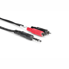 Hosa TRS-201 Stereo 1/4-Inch Phone – Two RCA 1m Cable