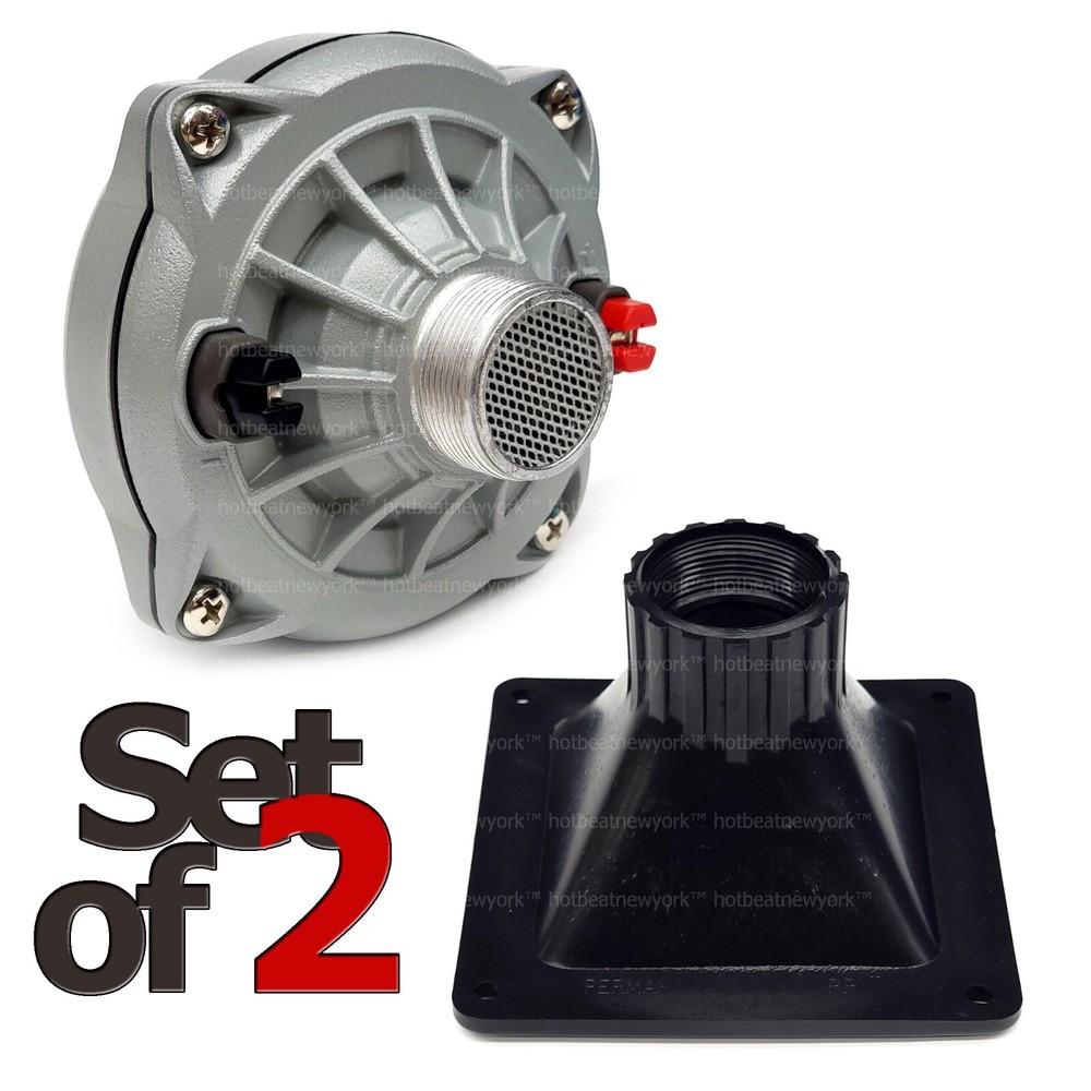 Set of 2 JBL D250-X GW 100 Watt RMS Midrange Driver + Waveguide Exponential Horn