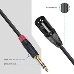 High-Quality 2-Pack 100 FT XLR to 1/4 Inch TRS Cables for Mic & Instruments
