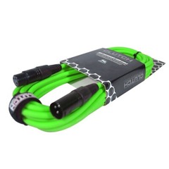 Professional 20′ Green XLR Male to XLR Female Microphone Speaker Cables 4 Pack