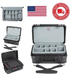 Waterproof Hard Plastic Case with Zippered Handle and Removable Foam Liner