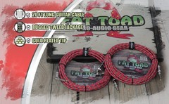 Guitar Cable 20FT Tweed Cloth Woven Braided Right Angle 2 Wires Instrument Cord