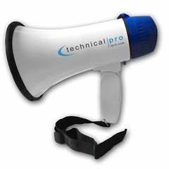 Lightweight 2000ft Range Portable Megaphone Bullhorn with Strap Siren for Sports