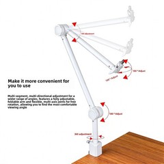 Adjustable Microphone Arm Stand Desk Mic Stand Mount Clamp 1kg Load Bearing KMCR