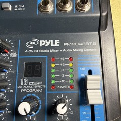 Pyle 4Ch Studio/DJ Controller Audio Mixer Console System w/USB & XLR PMXU43BT