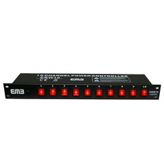 EMB EBW10 10 Outlets Rack Mount Power Supply AC 110V/220V Outlet Surge Protector