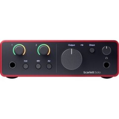 Focusrite Scarlett Solo USB-C Audio Interface w/ Headphones, Filter & Cable KIT