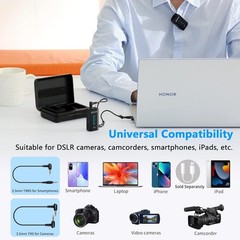 BOYA Wireless Lavalier Microphone, by-XM6 K1 2.4G Compact Professional Lapel Mic