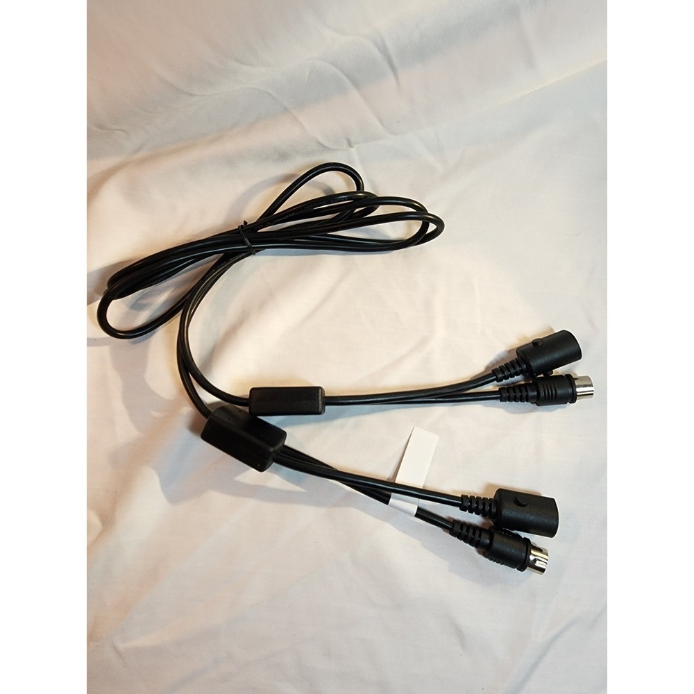 MIDI 5-Pin DIN Y-Splitter Cable Dual Male to Female with Ferrite Core Black