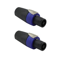 2PC NL4FX 4 Pole Locking SpeakON Connector Adapter Cable For Neutrik NL4FC US