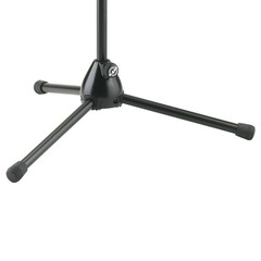 K&M 259 Low Tripod Microphone Stand with Boom for Bass Drum Miking – Black