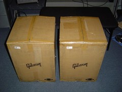 Gibson Les Paul LP8 Powered Studio Monitors BEAUTIFUL PAIR w/ original boxes