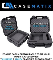 Mixer Board Travel Case for Behringer Xenyx QX1204USB 1202FX Q802USB QX1202USB