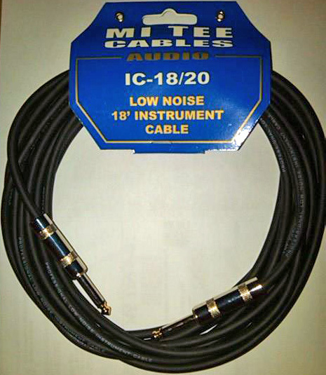 MI TEE Cables IC-18/20 18′ Low Noise Instrument Cable