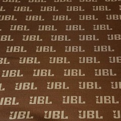 JBL Allover Print Speaker Grill Cloth Brown One Yard 70″ Wide